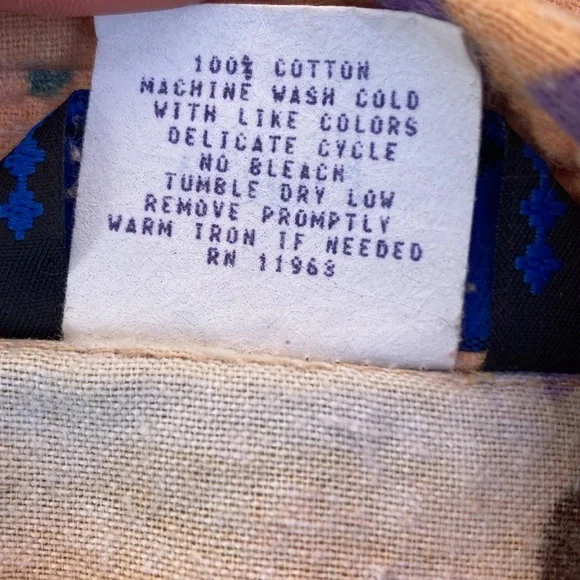 Vintage Roper Southwestern print flannel shirt - Picture 11 of 11